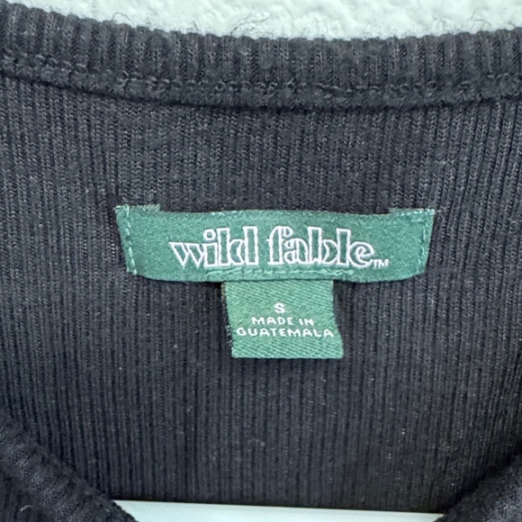 Wild Fable Black Ribbed Top - Picture 2 of 3